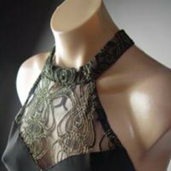 *NWT!* BLACK & GOLD FLAPPER DRESS - Picture 2 of 11